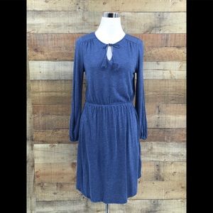 Boden Women's Jersey Day Dress‎ Blue Size: 4R Long Sleeve